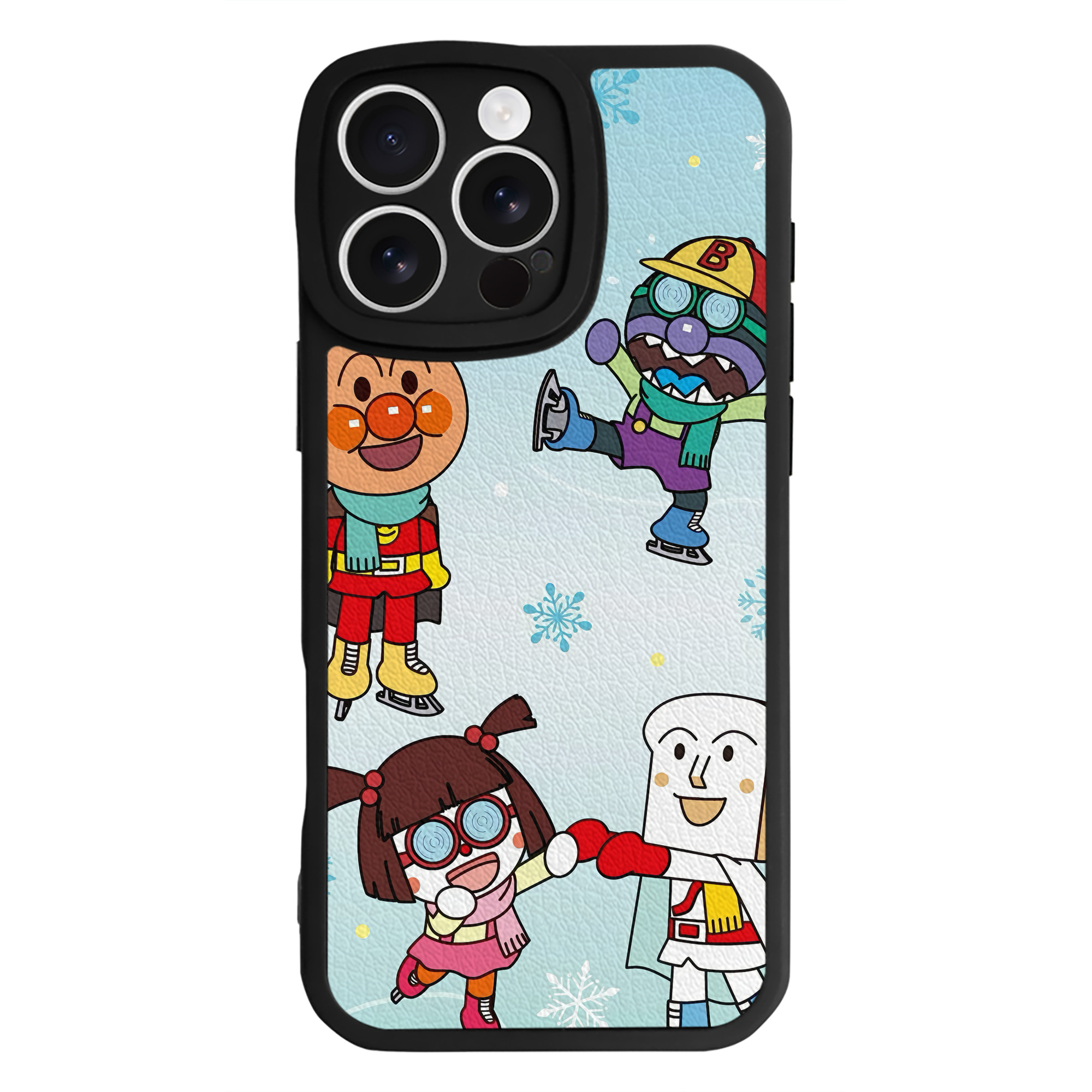 （画像用） アンパンマン Anpanman 【iPhone 16シリーズ対応】シリコンスマホケース（レザー調） 材質：シリコン